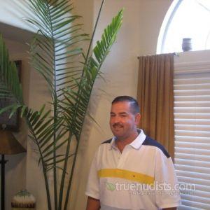 Solo man posing in their house