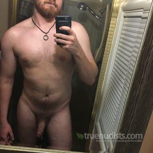 Solo male posing in their house