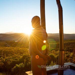 A nudist in the wilderness