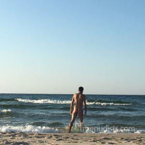 A guy at the beach