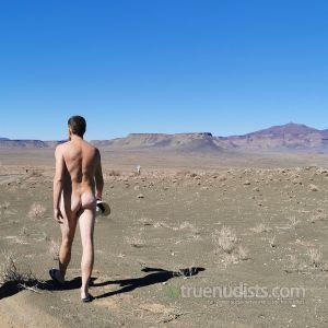 One dude enjoying nature out and about