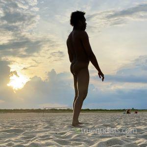 Solo man on the beach