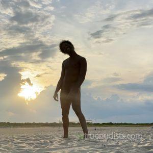 A male on the beach