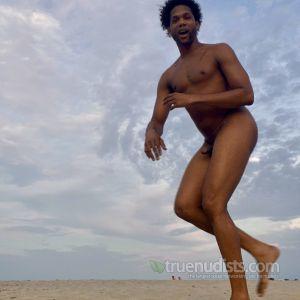 A man in the sand