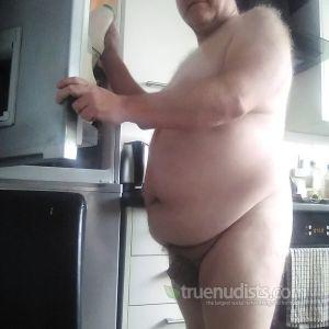 A male relaxing at home