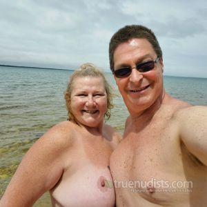Solo nudist outdoors
