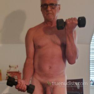 One man having fun at home