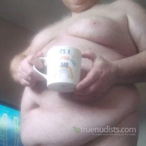 A guy at their house