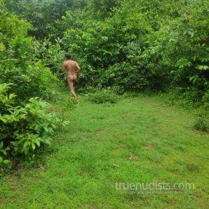 One nudist out and about