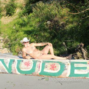 A nudist in nature