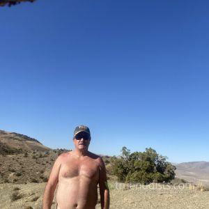 One nudist outdoors
