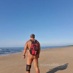 A nudist in the wilderness