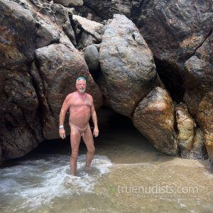 One man in nature